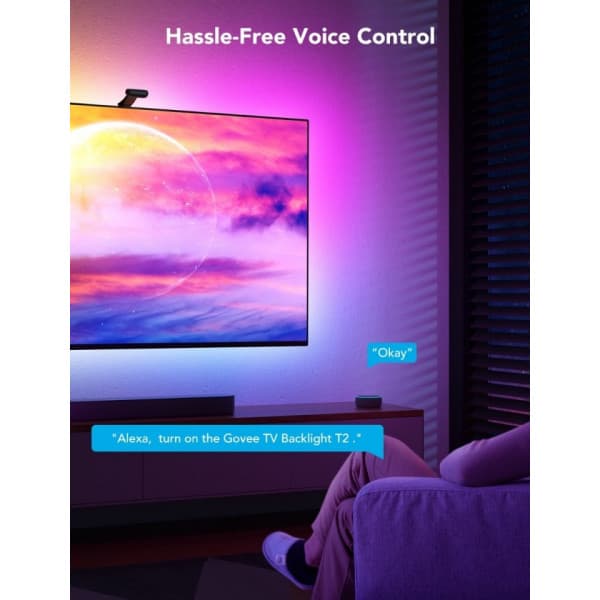 Govee Envisual TV Backlight T2 med dobbelte kameraer til 55~65" tv