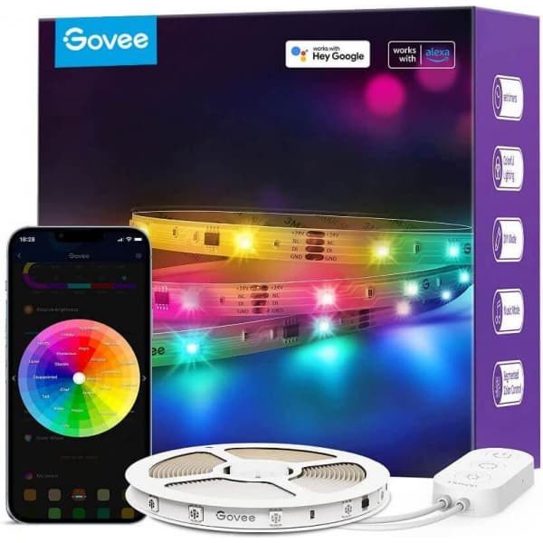 Govee RGBIC Basic LED Strip Lights -LED-valonauha, Wi-Fi + Bluetooth, 5 m