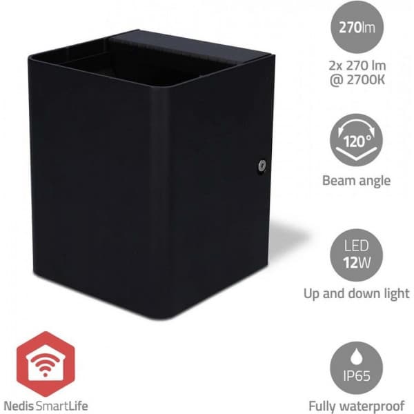 Nedis Smartlife Outdoor Light utomhusbelysning, 2 x 270 lm, 2700 K
