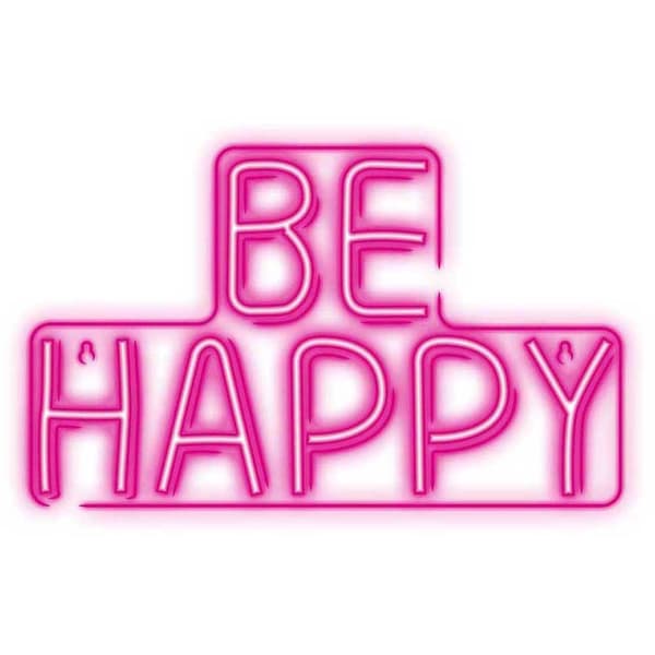 Forever Be Happy Dekorativ Led-belysning Rosa