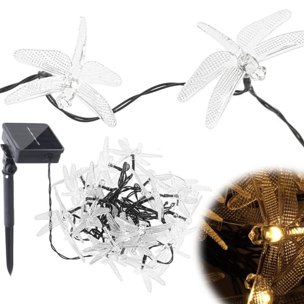 Solar havelamper, guldsmede, 6,5 m, 30 LED, varm hvid