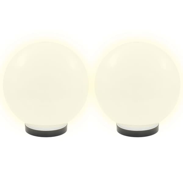 Globlampa LED set 2 st sfäriska 25 cm PMMA