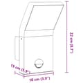 Miniatyrbild 9 av 9: Utomhusvägglampor LED med sensorer 2 st svart gjuten aluminium