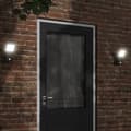 Miniatyrbild 1 av 9: Utomhusvägglampor LED med sensorer 2 st svart gjuten aluminium