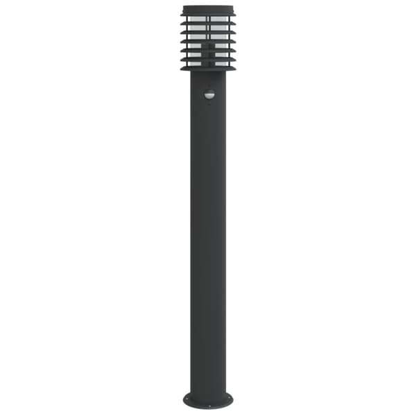Utomhusgolvlampa med sensor svart 110 cm rostfritt stål