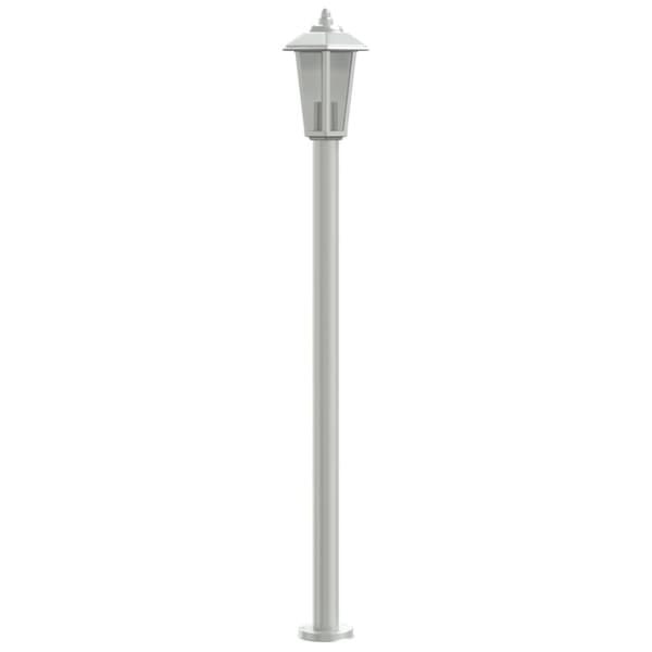 udendørs standerlamper 3 stk. 120 cm rustfrit stål sølvfarvet