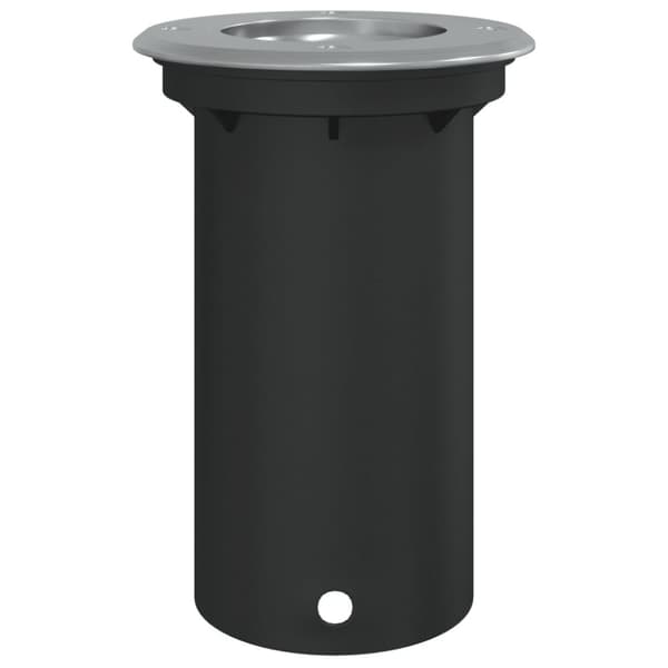 nedgravningsspot 10,5x10,5 cm rund trykstøbt aluminium sort