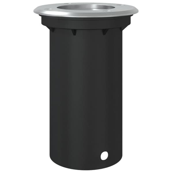 nedgravningsspot 10,5x10,5 cm rund trykstøbt aluminium sort