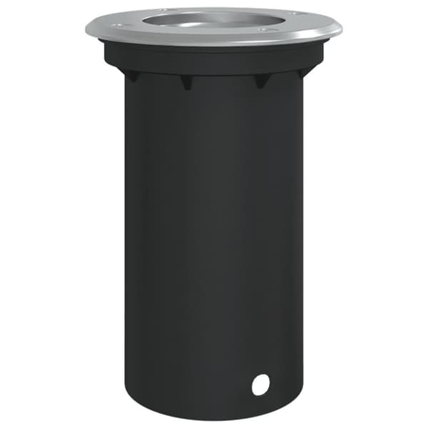 nedgravningsspot 10,5x10,5 cm rund trykstøbt aluminium sort