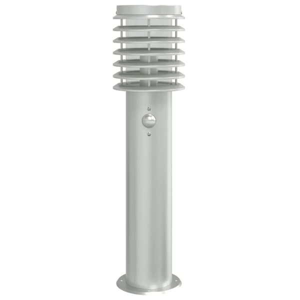 udendørs standerlamper 3 stk. sensor 60 cm rustfrit stål sølv