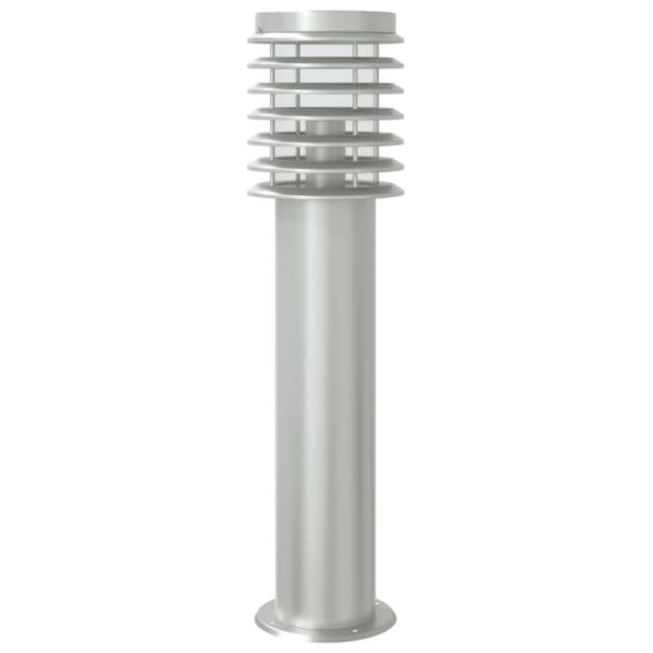 udendørs standerlamper 3 stk. sensor 60 cm rustfrit stål sølv