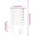 Miniatyrbillede 7 af 7: udendørs væglampe med sensor rustfrit stål sort