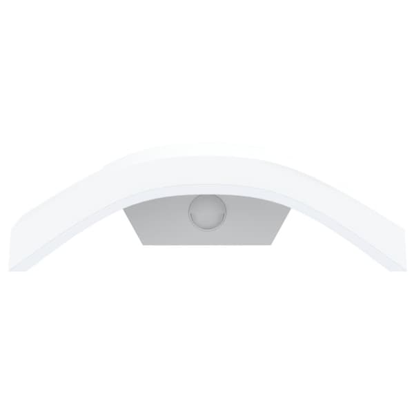 Utomhusvägglampa LED med sensor vit gjuten aluminium