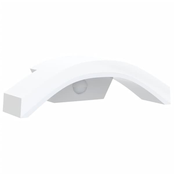 Utomhusvägglampa LED med sensor vit gjuten aluminium