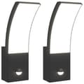 Miniatyrbillede 2 af 9: udendørs LED-væglamper 2 stk. sensorer trykstøbt aluminium sort