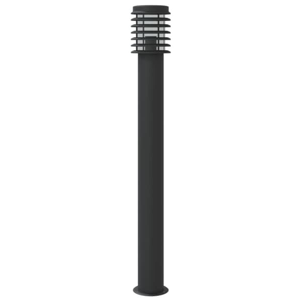 udendørs standerlampe 110 cm rustfrit stål sort