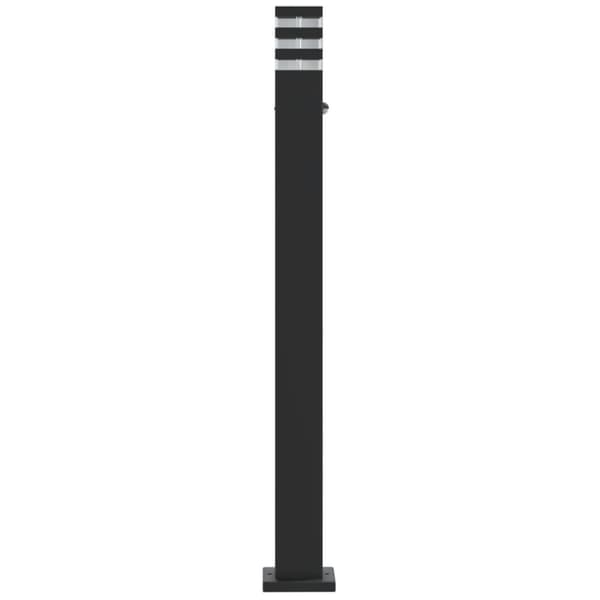 Utomhusgolvlampor med sensorer 3st svart 110 cm aluminium