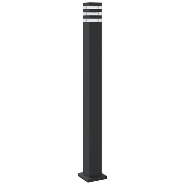Utomhusgolvlampor med sensorer 3st svart 110 cm aluminium