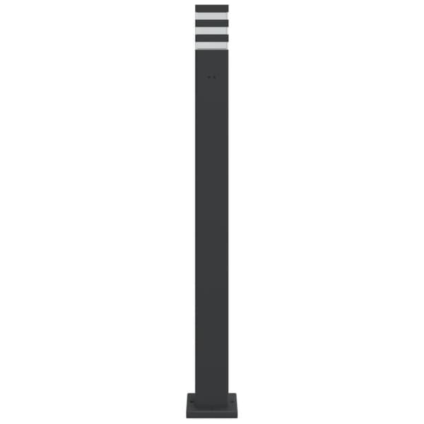 udendørs standerlamper 3 stk. stikkontakt 110 cm aluminium sort