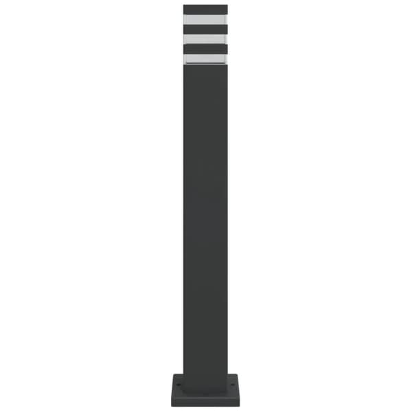 udendørs standerlamper 3 stk. 80 cm aluminium sort