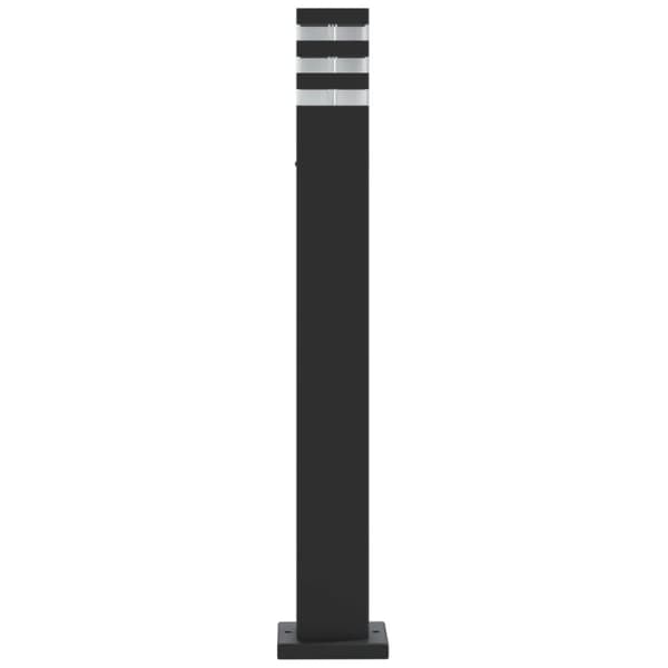 udendørs standerlamper 3 stk. 80 cm aluminium sort