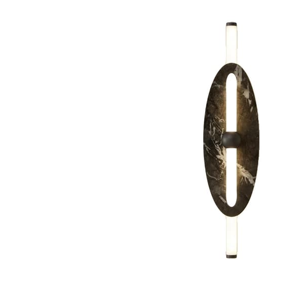 LED Marmor Vägglampa, Hållbar Koppar Konstruktion, Varmt Ljusstämning,Dia11cm vit, varm ljus