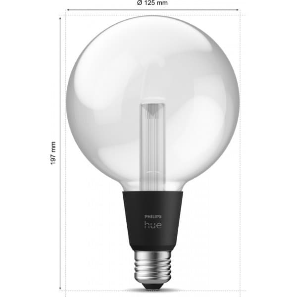 Philips Hue Lightguide Globe -smartlampa, E27, G125