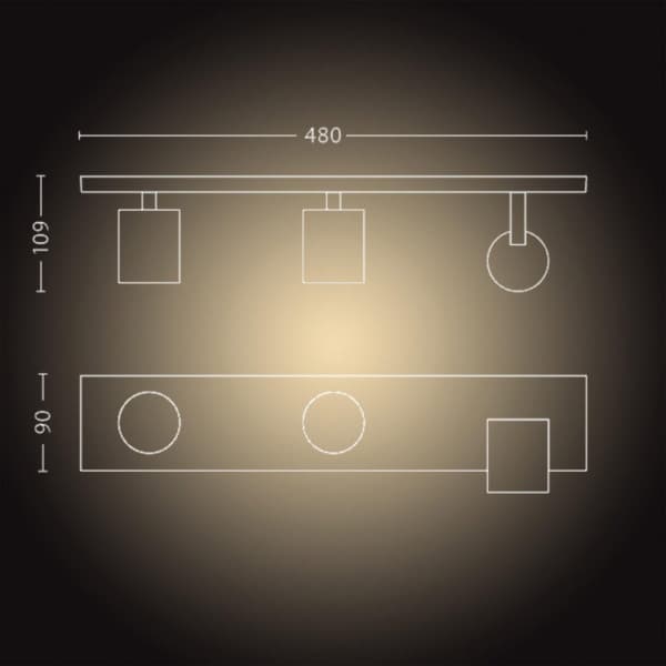 Philips Hue Runner hvid ambiance -smart spotlights, 2-delt, hvid, BT, 2 x 4,2 W