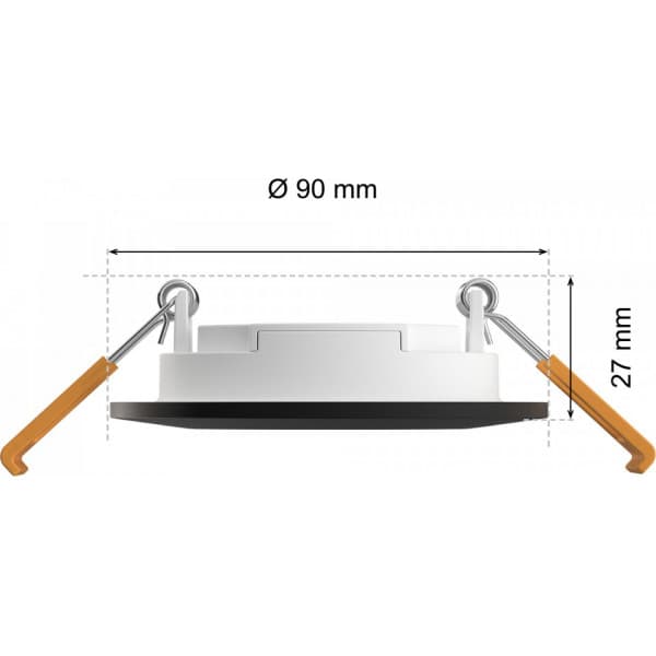 Philips Hue Slim Recessed Light S -inbyggd spotlight, 90 mm, svart, 3 st