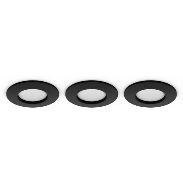 Philips Hue Slim Recessed Light S -inbyggd spotlight, 90 mm, svart, 3 st