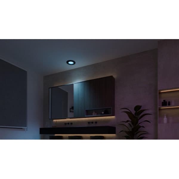 Philips Hue Slim Recessed Light S - indbygget spotlights, 90 mm, sort