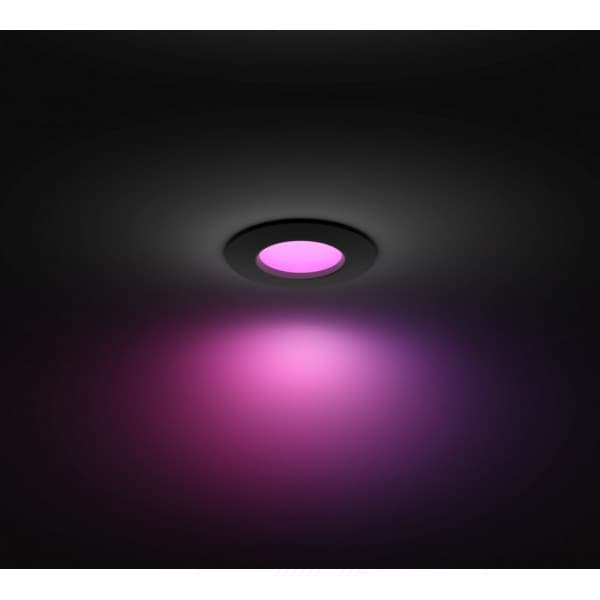 Philips Hue Slim Recessed Light S - indbygget spotlights, 90 mm, sort