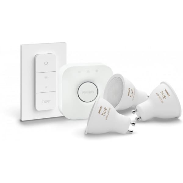 Philips Hue -LED-smartlampa, BT, Vit och färg ambiance, GU10, 4,2 W, startpaket