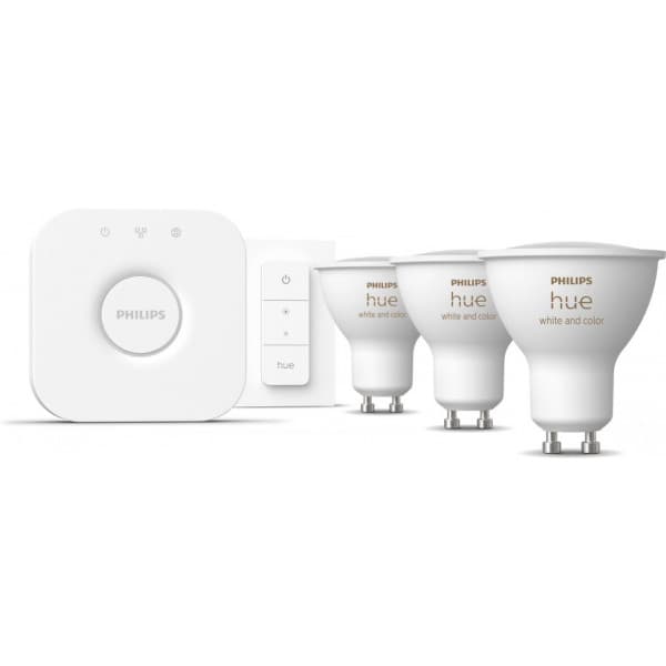 Philips Hue -LED-smartlampa, BT, Vit och färg ambiance, GU10, 4,2 W, startpaket