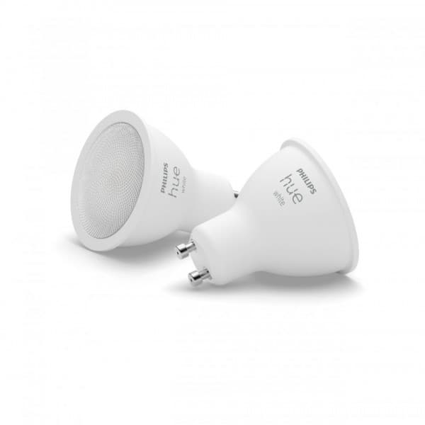 Philips Hue - LED-smartpære, BT, Hvid, GU10, 4,2 W, 2-pak