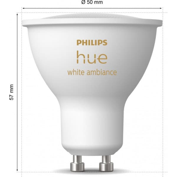 Philips Hue LED-smartlampa, BT, White ambiance, GU10, 4,2 W, 1-pack