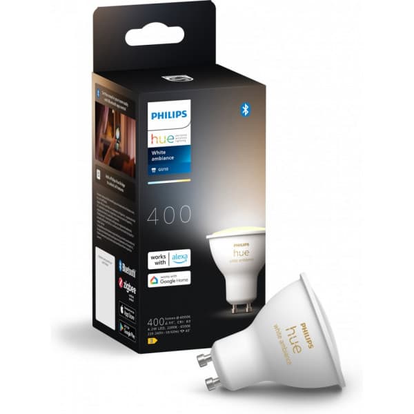 Philips Hue LED-smartlampa, BT, White ambiance, GU10, 4,2 W, 1-pack