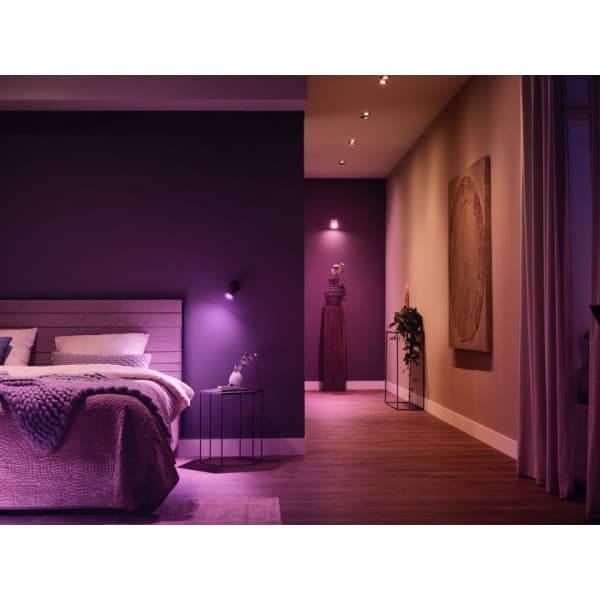 Philips Hue -LED-smartlampa, BT, Vit och färgambians, GU10, 4,2 W, 1-pack
