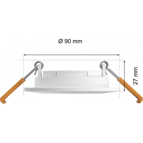 Philips Hue Slim Recessed Light S - inbyggd spotlights, 90 mm, vit