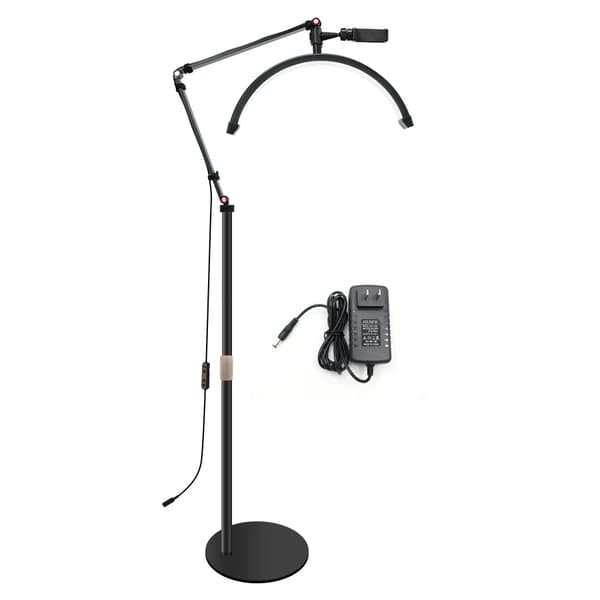 16 TOMMER LED Halvmåne Lys, Justerbar Lysstyrke 0%-100%, Farvetemperatur 3000K-6000K,EU, Sort