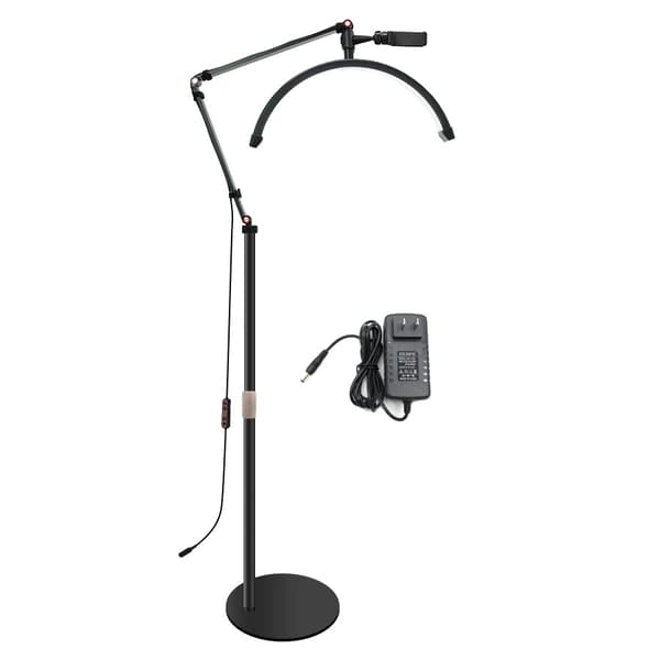 16 TOMMER LED Halvmåne Lys, Justerbar Lysstyrke 0%-100%, Farvetemperatur 3000K-6000K,EU, Sort