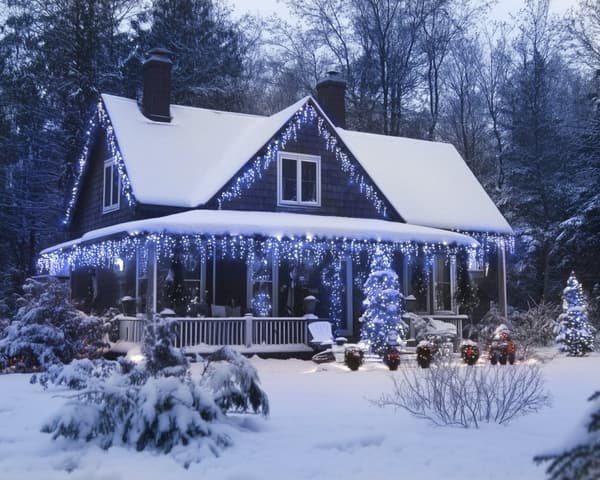 200 LED lysgardin - kold hvid - applikationsstyret