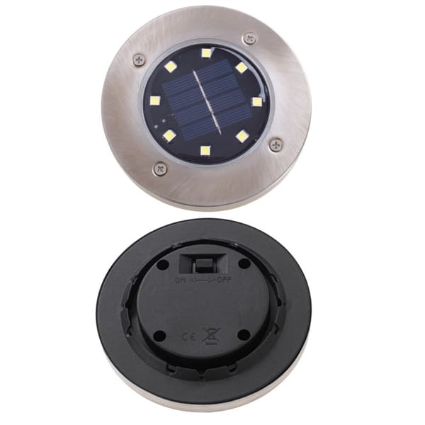 Havejord solcellelamper, 8LED, 4 stk. varm hvid