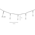 Miniatyrbillede 2 af 8: Solar havelamper, dråber, 6,5 m, 30 LED, varm hvid
