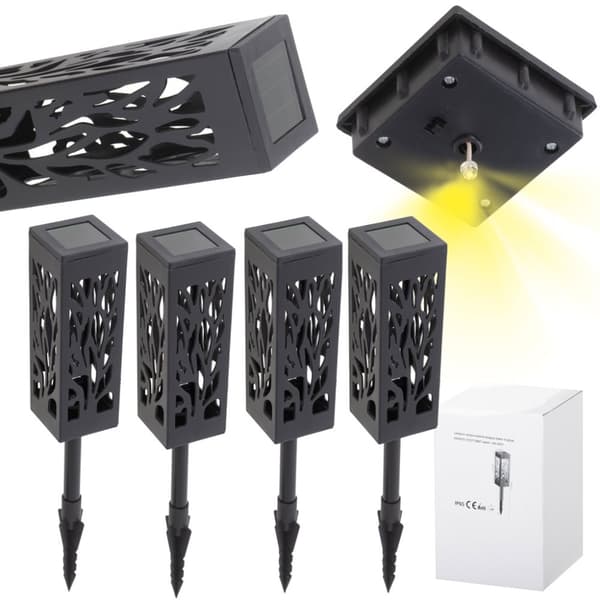 Dekorative stående solcelle lanterne lamper, 4 stk