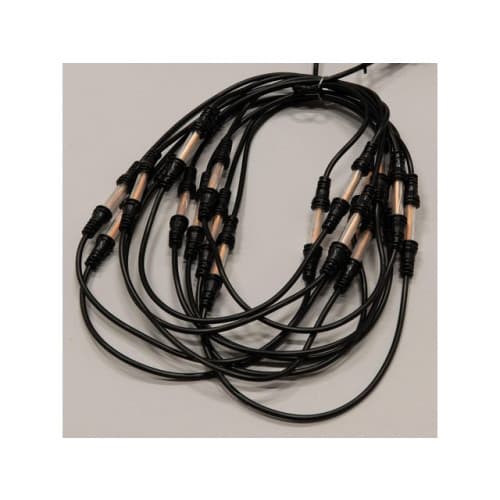 Ljusslinga 30 amber LED 9,57m svart