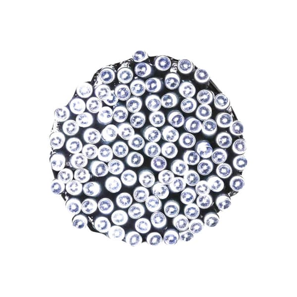 JOULUVALOT 120 LED SOLAR COLD VALKOINEN