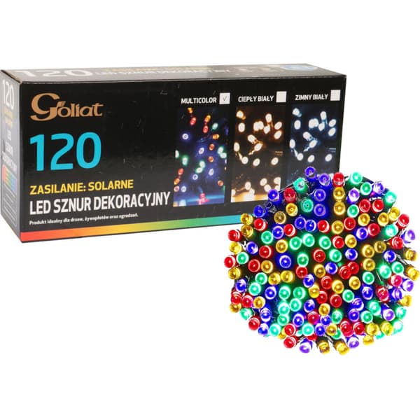 Julgransbelysning Solary 120 LED Multicolor för trädgårdsbelysning