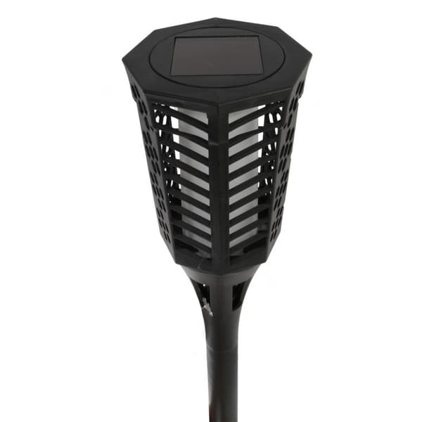 Lätt att använda Goliata solarlampa i svart, resistent mot väderförhållanden