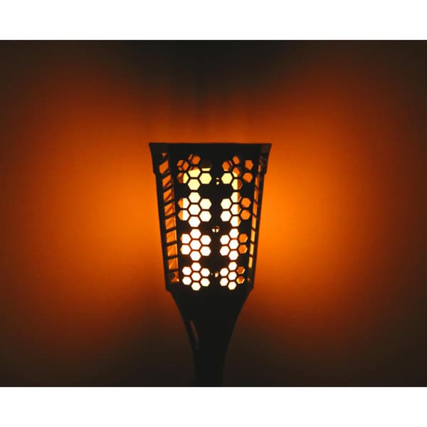 Lätt att använda Goliata solarlampa i svart, resistent mot väderförhållanden